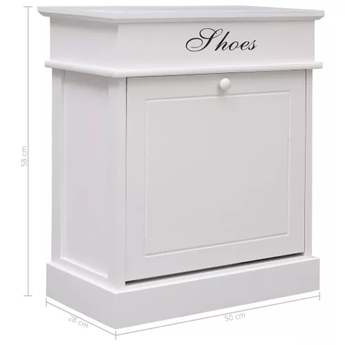 Fehér császárfa cipőszekrény 50 x 28 x 58 cm