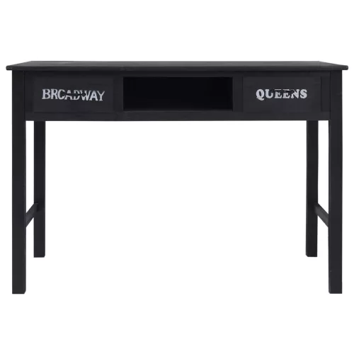 Fekete fa tálalóasztal 110 x 45 x 76 cm