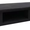 Fekete fa tálalóasztal 110 x 45 x 76 cm