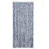Kék, fehér és ezüstszínű zsenília rovarfüggöny 90 x 220 cm