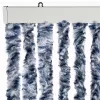 Kék, fehér és ezüstszínű zsenília rovarfüggöny 90 x 220 cm