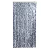 Kék, fehér és ezüstszínű zsenília rovarfüggöny 100 x 220 cm