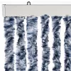 Kék, fehér és ezüstszínű zsenília rovarfüggöny 100 x 220 cm
