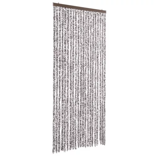 Barna és bézs zsenília rovarfüggöny 90 x 220 cm