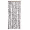 Barna és bézs zsenília rovarfüggöny 90 x 220 cm