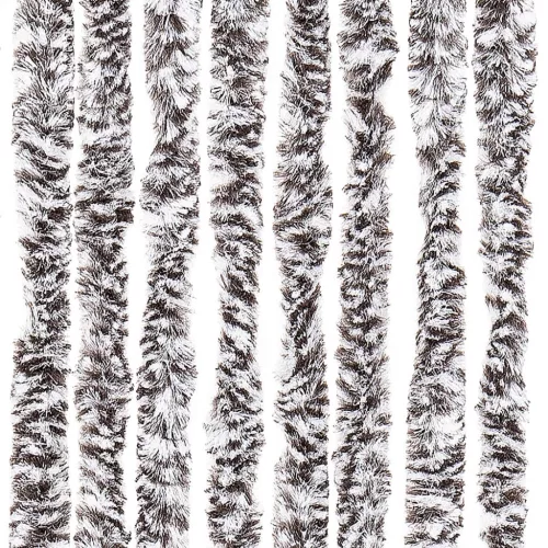 Barna és bézs zsenília rovarfüggöny 90 x 220 cm