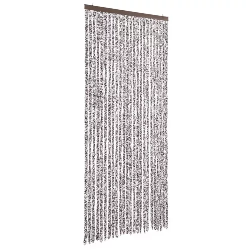 Barna és bézs zsenília rovarfüggöny 100 x 220 cm