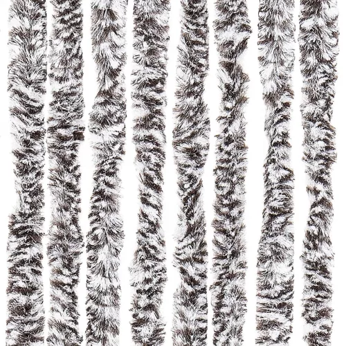 Barna és bézs zsenília rovarfüggöny 100 x 220 cm