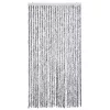 Fehér és szürke zsenília rovarfüggöny 100 x 220 cm