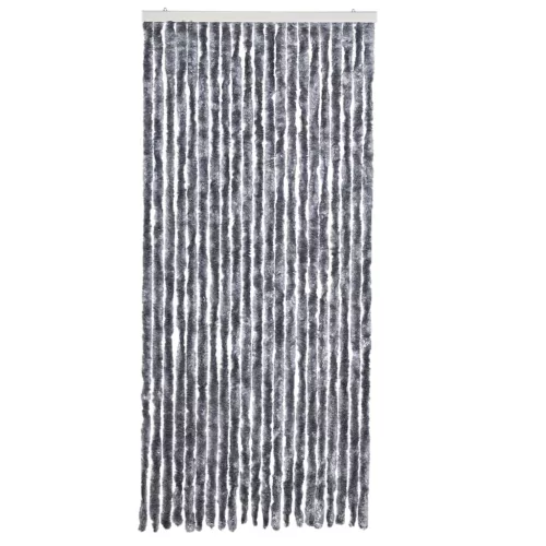 Ezüstszínű zsenília rovarfüggöny 90 x 220 cm