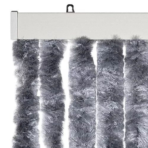 Ezüstszínű zsenília rovarfüggöny 90 x 220 cm
