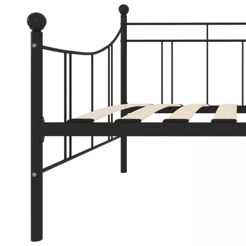 Fekete fém kanapéágy-keret 90 x 200 cm