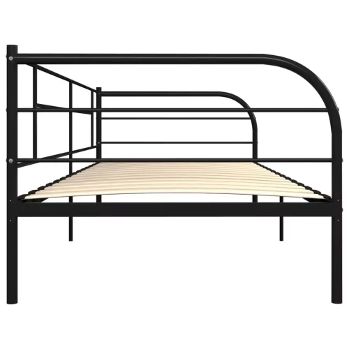 Fekete fém kanapéágy-keret 90 x 200 cm