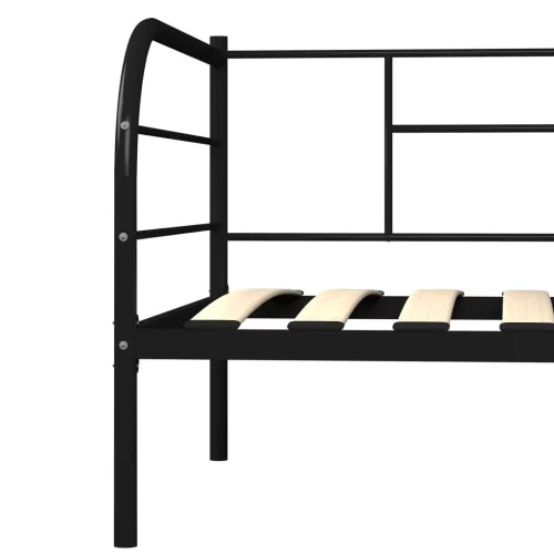 Fekete fém kanapéágy-keret 90 x 200 cm