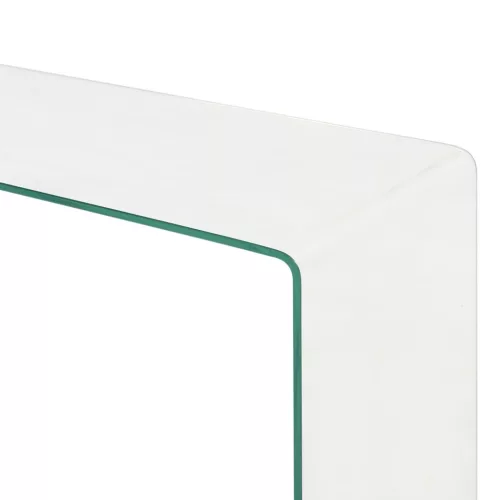 Kétrészes edzett üveg dohányzóasztal 90x30x20/110x30x40 cm