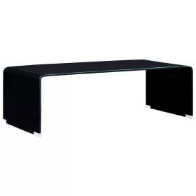 Fekete edzett üveg dohányzóasztal 98 x 45 x 31 cm