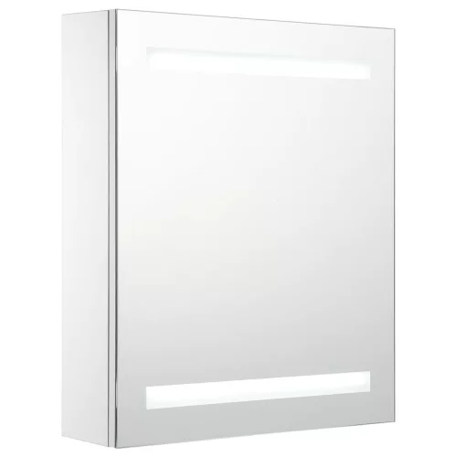 Tükrös fürdőszobaszekrény LED világítással 50 x 13,5 x 60 cm