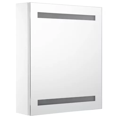 Tükrös fürdőszobaszekrény LED világítással 50 x 13,5 x 60 cm