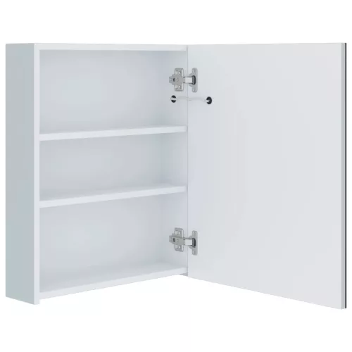 Tükrös fürdőszobaszekrény LED világítással 50 x 13,5 x 60 cm