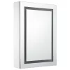 Tükrös fürdőszobaszekrény LED világítással 50 x 13 x 70 cm