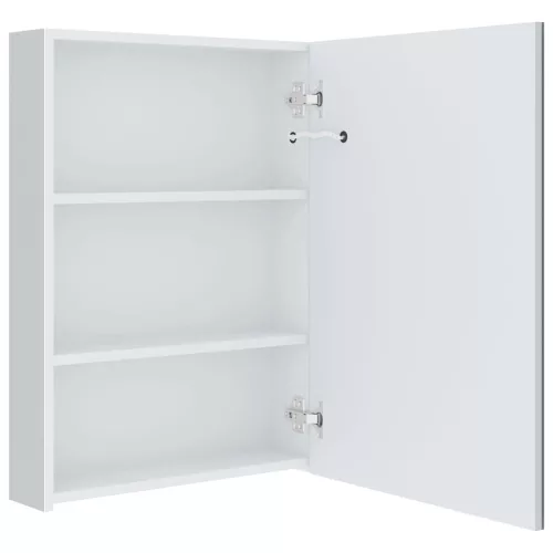 Tükrös fürdőszobaszekrény LED világítással 50 x 13 x 70 cm