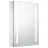 Tükrös fürdőszobaszekrény LED világítással 50 x 13 x 70 cm