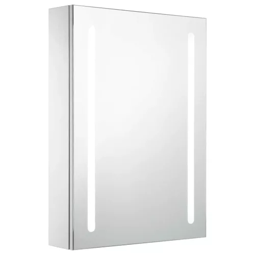 Tükrös fürdőszobaszekrény LED világítással 50 x 13 x 70 cm