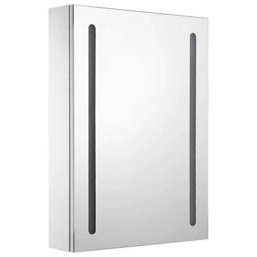Tükrös fürdőszobaszekrény LED világítással 50 x 13 x 70 cm