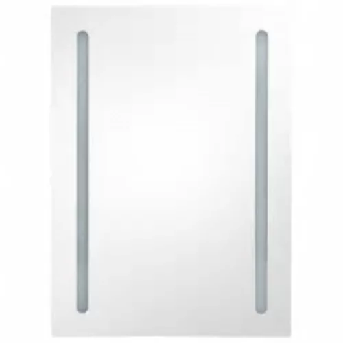 Tükrös fürdőszobaszekrény LED világítással 50 x 13 x 70 cm