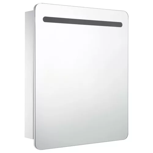 Tükrös fürdőszobaszekrény LED világítással 68 x 9 x 80 cm