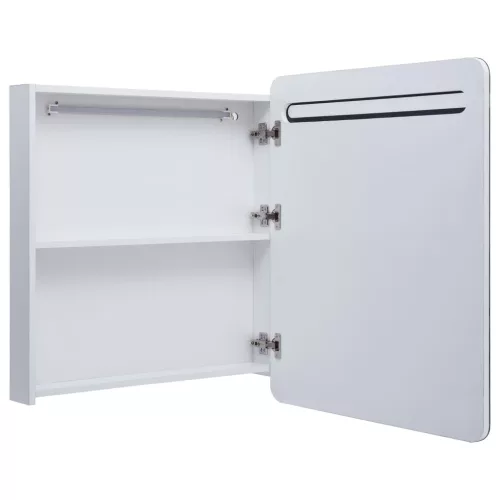 Tükrös fürdőszobaszekrény LED világítással 68 x 9 x 80 cm