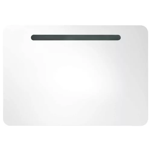 Tükrös fürdőszobaszekrény LED világítással 80 x 9,5 x 55 cm