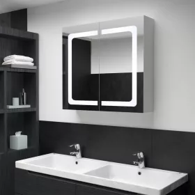   Tükrös fürdőszobaszekrény LED világítással 80 x 12,2 x 68 cm