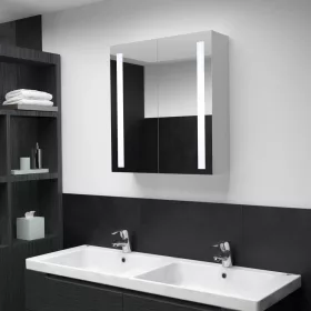   Tükrös fürdőszobaszekrény LED világítással 62 x 14 x 62 cm