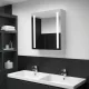 Tükrös fürdőszobaszekrény LED világítással 62 x 14 x 62 cm