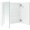 Tükrös fürdőszobaszekrény LED világítással 62 x 14 x 62 cm