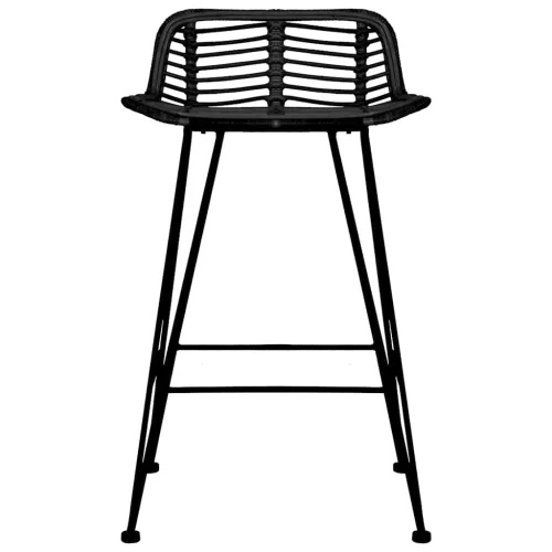 2 db fekete rattan bárszék