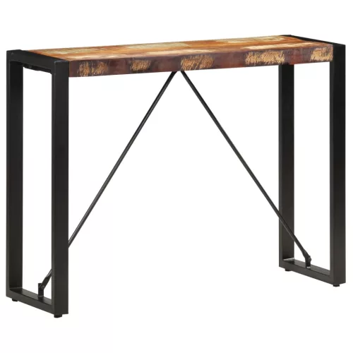 Tömör újrahasznosított fa tálalóasztal 110 x 35 x 76 cm