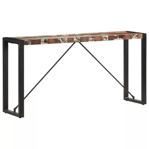 Tömör újrahasznosított fa tálalóasztal 150 x 35 x 76 cm