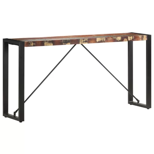 Tömör újrahasznosított fa tálalóasztal 150 x 35 x 76 cm