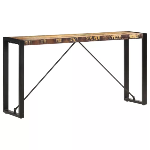 Tömör újrahasznosított fa tálalóasztal 150 x 35 x 76 cm
