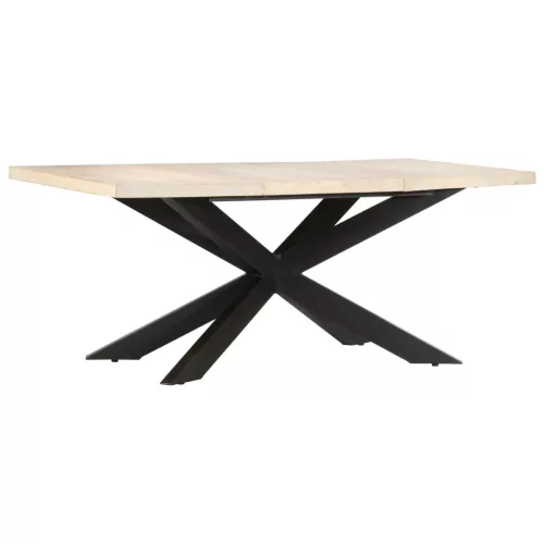 Tömör fehérített mangófa étkezőasztal 180 x 90 x 76 cm