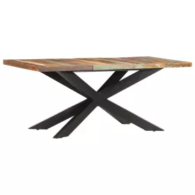   Tömör újrahasznosított fa étkezőasztal 180 x 90 x 76 cm