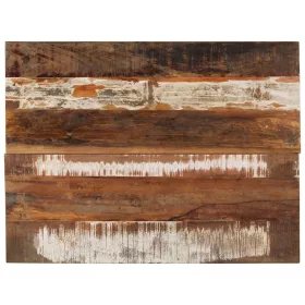   Négyszögű tömör újrahasznosított fa asztallap 60x80 cm 15-16 mm