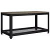 Szürke és fekete MDF és vas dohányzóasztal 90x45x45 cm