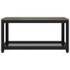 Szürke és fekete MDF és vas dohányzóasztal 90x45x45 cm