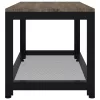 Szürke és fekete MDF és vas dohányzóasztal 90x45x45 cm