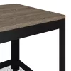 Szürke és fekete MDF és vas dohányzóasztal 90x45x45 cm