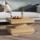 Világosbarna MDF dohányzóasztal 60 x 60 x 35 cm