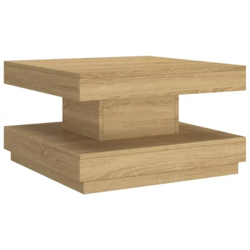 Világosbarna MDF dohányzóasztal 60 x 60 x 35 cm
